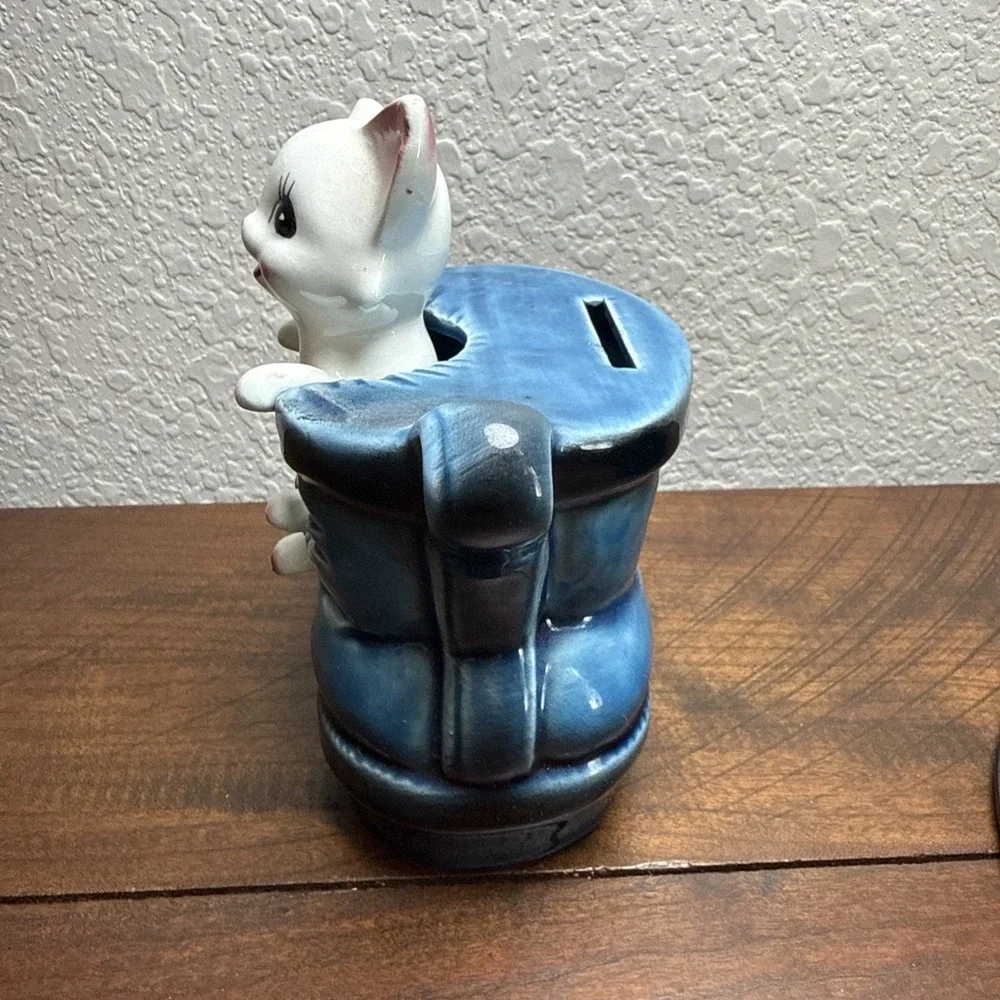 Vintage Kitty Cat in a Shoe Piggy Bank Japan